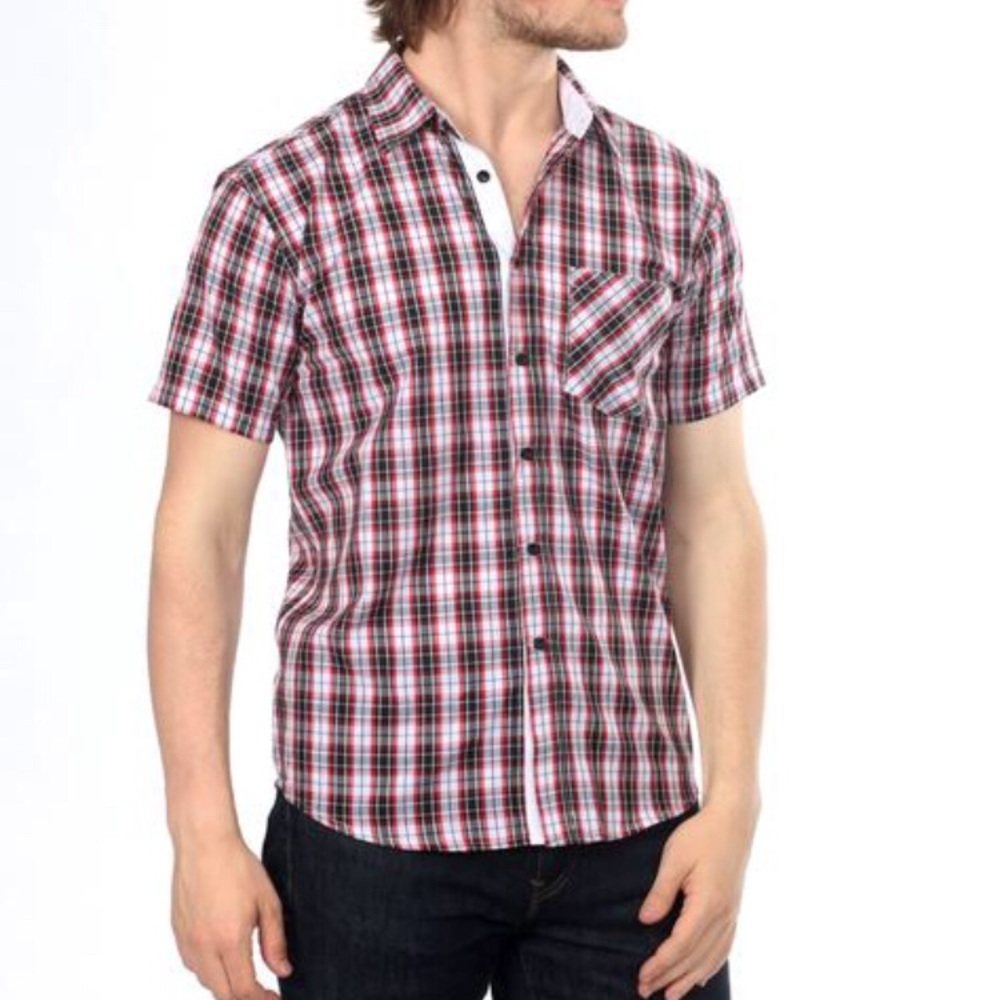 NWT Men’s Plaid Button Down by Something Strong